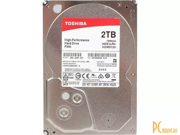 Жесткий диск 2TB Toshiba HDWD120UZSVA SATA-III