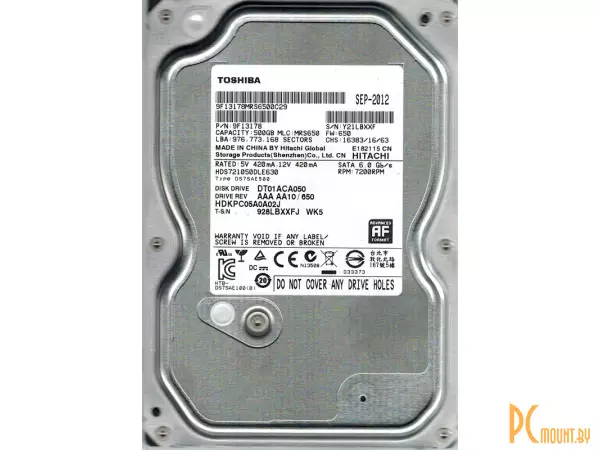 Жесткий диск 500GB Toshiba DT01ACA050 SATA-III
