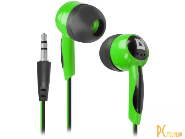 фото Наушники Defender Basic 604 Черный+зеленый (63607) Наушники Defender Basic 604 Черный+зеленый (63607)