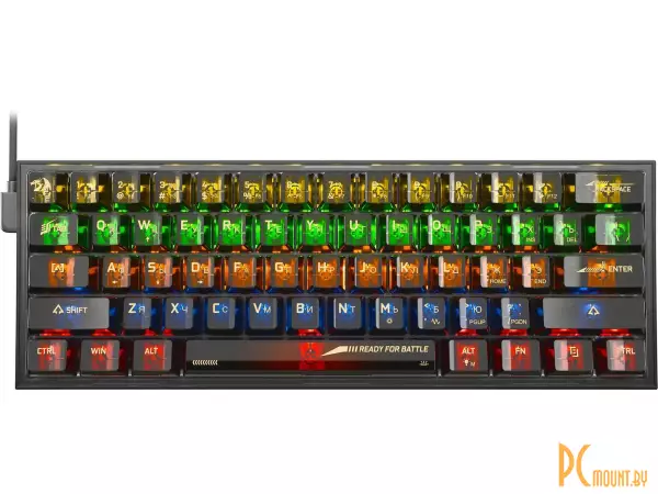 клавиатура игровая Redragon Fizz 71737 (Ice, прозрачный/черный), механическая 71737