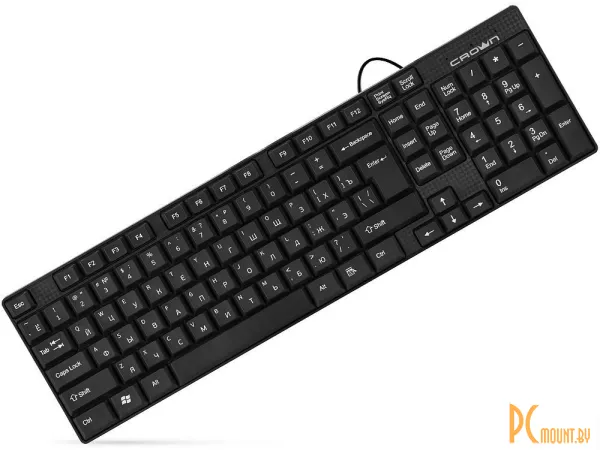 Клавиатура клавиатура USB CMK-479 Crown (102 клавиши, белая кириллица, дренаж, кабель 1,8м)