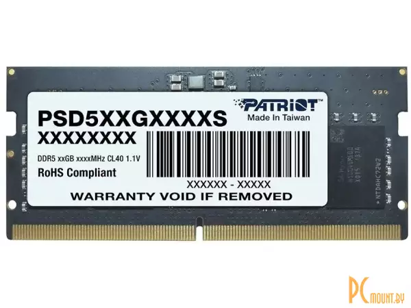 SO-DIMM DDR5 16Gb PC-44800 5600MHz Patriot Signature Line (PSD516G560081S) CL46-46-46-90