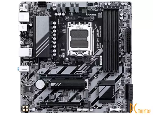 MB Gigabyte B840M Soc-AM5 (B840) 2xPCI-Ex16 2xM.2 2.5GbE LAN 2xARGB+RGB RAID 0/1/10 4xDDR5 8200MHz+ 2xDP+HDMI mATX RTL DS3H