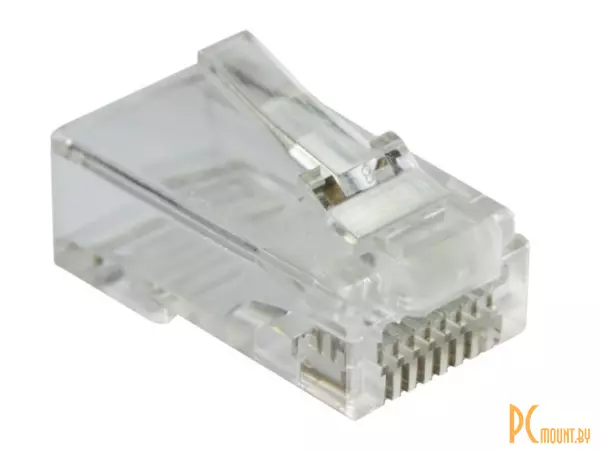 Коннектор RJ45 UTP 8P8C, универсальный, cat.5e арт. TWT-PL45-8P8C (упаковка 100шт.)