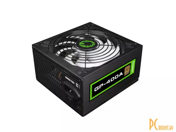 бП GameMax 400W (GP-400A)  (ATX 2.31, 400W, 80 PLUS BRONZE, Active PFC, 120mm Fan, non-modular) RET