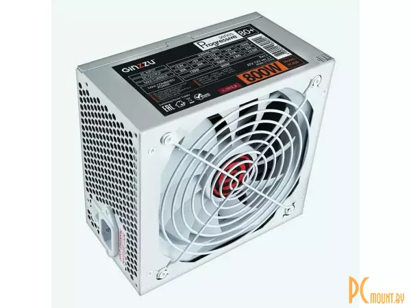 блок питания 800W GINZZU PC800 (Белый) White ATX 2.3 140mm, белая оплетка, (OVP/UVP/OPP/SCP/SIP) 80+ APFC PC800 (Белый)