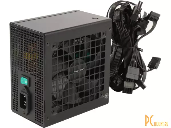 бП Deepcool 500W PK500D (R-PK500D-FA0B-WGEU) (ATX 2.4, 500W, 80 PLUS BRONZE, Active PFC, DC-DC, 120mm Fan, non-modular) RET