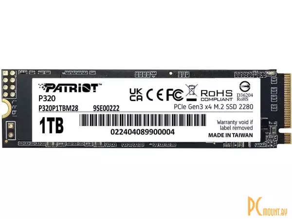 SSD M.2 Express 3.0 x4 Patriot 1Tb P320 (P320P1TBM28) 3000/2200 MBps M PCI