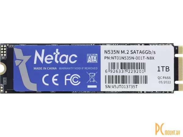 фото SSD 1TB Netac NT01N535N-001T-N8X M.2 2280 SSD 1TB Netac NT01N535N-001T-N8X M.2 2280