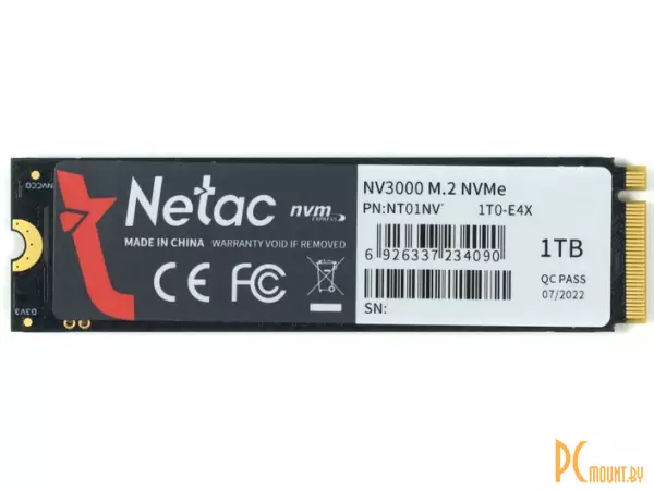 твердотельный накопитель Netac NV2000 (M.2 PCI Express 3.0 x4 микросхемы 3D TLC NAND 2500/2100 MBps) NT01NV2000-1T0-E4X 1Tb NT01NV2000-1T0-E4X