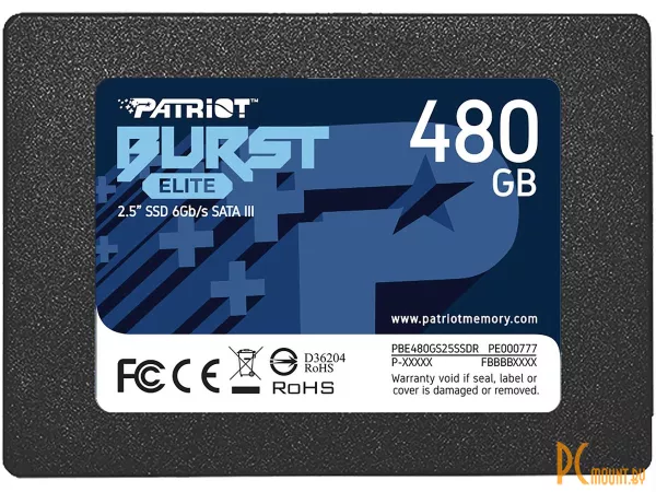 фото SSD 480GB Patriot PBE480GS25SSDR 25" SATA-III SSD 480GB Patriot PBE480GS25SSDR 25" SATA-III