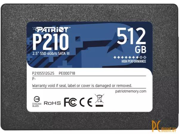 SSD 512GB Patriot P210S512G25 25" SATA-III