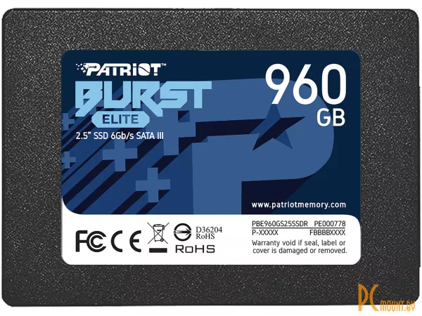 SSD 960GB Patriot PBE960GS25SSDR 25" SATA-III