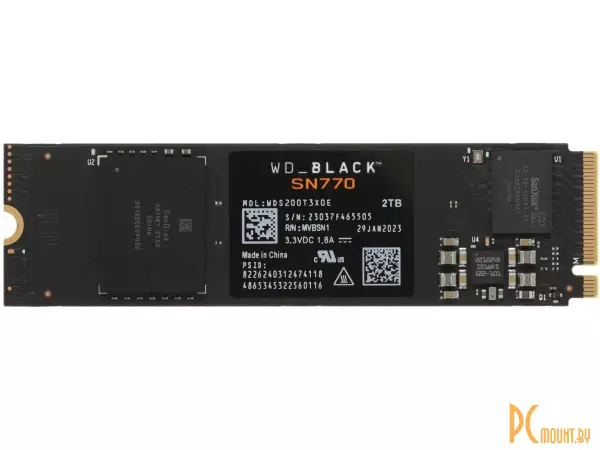 SSD M.2 Express 4.0 x4 WD 2Tb Black SN770 (WDS200T3X0E) 5150/4850 MBps TLC M PCI
