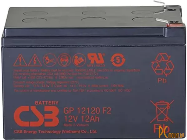 Источник бесперебойного питания UPS Аккумуляторная батарея CSB GP12120 (F2) 12V/12Ah