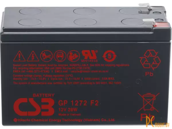 Источник бесперебойного питания UPS Аккумуляторная батарея CSB GP1272 F1/GP1272 (12V/7.2Ah)