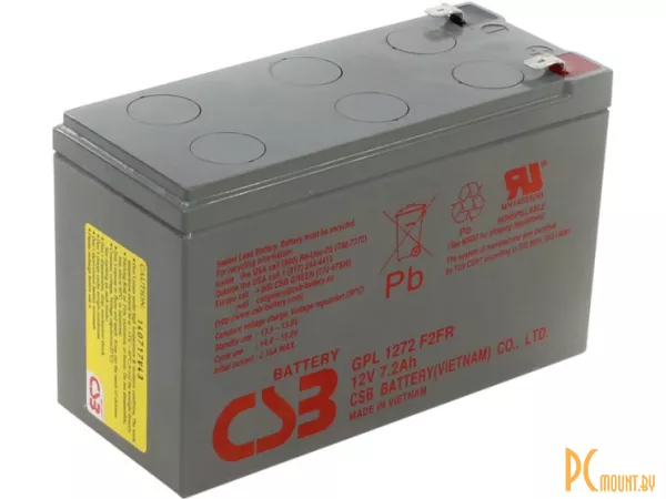 фото Источник бесперебойного питания UPS Аккумуляторная батарея CSB GPL 1272 F2 FR 12V/7.2Ah срок службы до 10 лет Источник бесперебойного питания UPS Аккумуляторная батарея CSB GPL 1272 F2 FR 12V/7.2Ah срок службы до 10 лет
