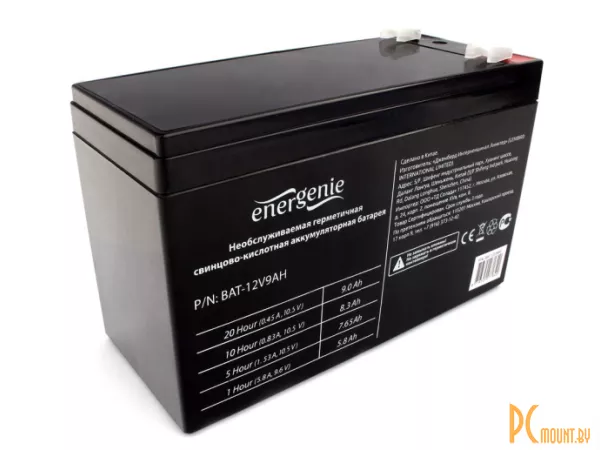 Источник бесперебойного питания UPS Аккумулятор Gembird BAT-12V9AH Напряжение питания: 12 В
