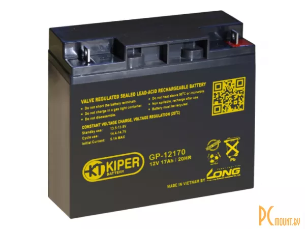 Источник бесперебойного питания UPS Аккумуляторная батарея Kiper GP-12170 12V/17Ah