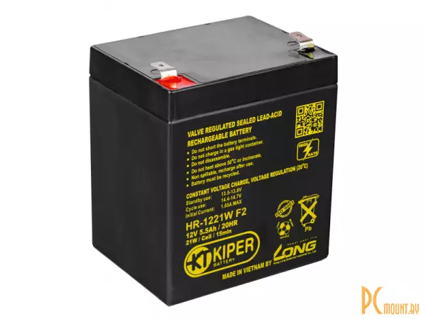 Источник бесперебойного питания UPS Аккумулятор Kiper HR-1221W F2 12V/ 5.5Ah