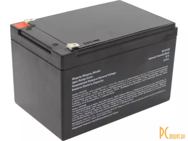 Источник бесперебойного питания UPS Аккумулятор  Sven SV12120 12V 12Ah, 151x94x98 (ШхВхГ)