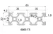 Профиль станочный 2060 V-slot 500mm