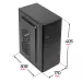 Корпус GINZZU A420 Black, Miditower, ATX, 1*USB2 + 1*USB3 на передней панели, видеокарты до 310мм, кулер до150мм, сталь, черный