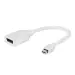 Переходник miniDP(m) to DP(f) Gembird A-mDPM-DPF-001-W white (Позволяет подключать DisplayPort монитор к мини-DisplayPort видео-выходу аппаратуры)