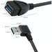 Кабель-переходник USB 3.0 AM --> AF, горизонтальный Г-образный коннектор, KS-is KS-402