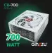 блок питания 700W CB700 (Белый) GINZZU White ATX 2.3 120mm (OVP/UVP/OPP/SCP/SIP) КПД>75% CB700 (Белый)