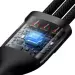 Кабель Baseus CASS030201 Flash Series II, 3 в 1, Type-C to Micro USB+Lightning+Type-C 100W (1,5 м, чёрный)